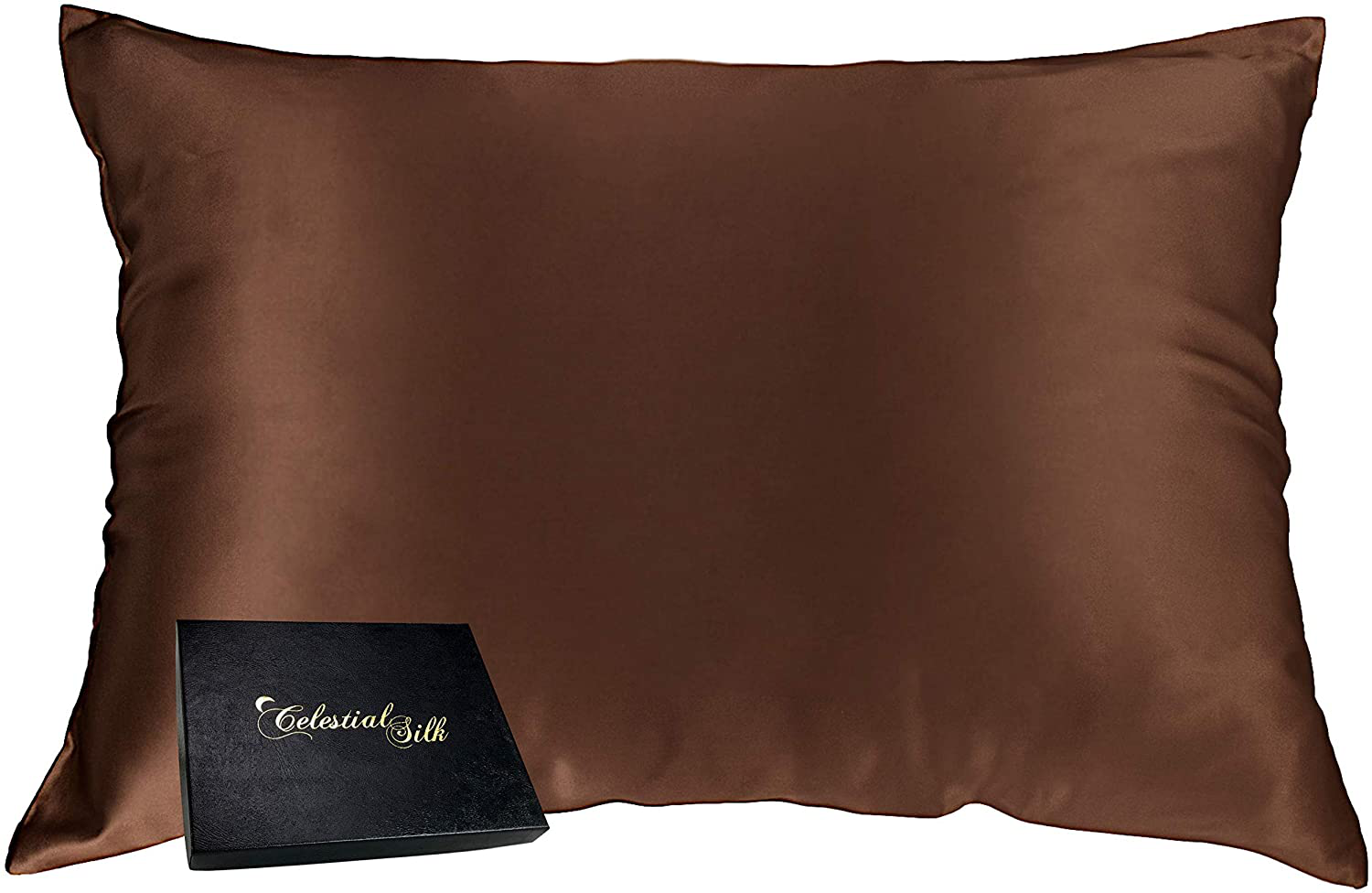 Celestial Silk 100% Pure Mulberry Silk Pillowcase Premium 25 Momme for Hair and Skin, Hypoallergenic Charmeuse Silk Weave on Both Sides - Hidden Zipper Closure (King, Vintage Pink) Arts & Entertainment > Party & Celebration > Gift Giving Celestial Silk Chocolate Queen