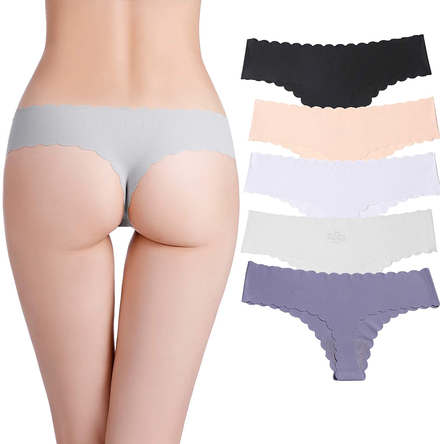 Wetopkim Women Seamless Thongs Panties Cotton Breathable Stretch T-back Color Briefs Underwear Apparel & Accessories > Clothing > Underwear & Socks > Underwear Wetopkim