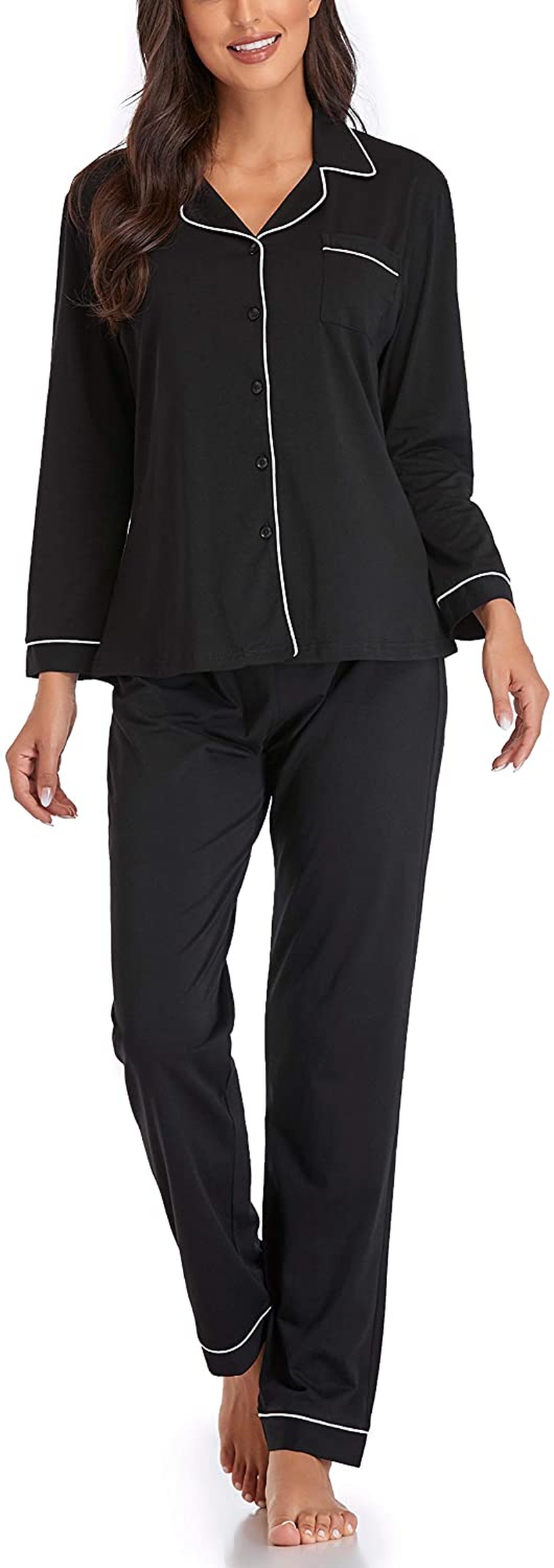 Women's Pajamas Set, Short Sleeve Sleepwear Button-Down Nightwear Soft Pj Lounge Sets Pajamas for Women Apparel & Accessories > Clothing > Sleepwear & Loungewear > Pajamas CULAYII