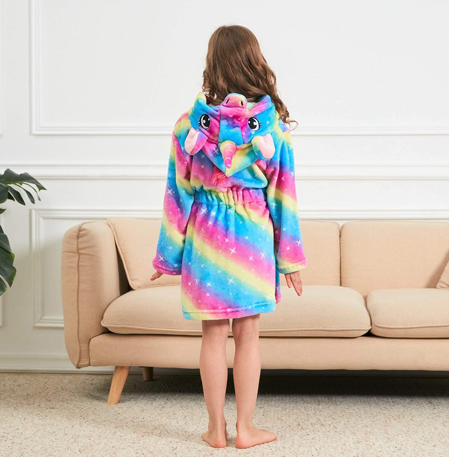 Doctor Unicorn Soft Unicorn Hooded Galaxy Bathrobe - Unicorn Gifts for Girls Apparel & Accessories > Clothing > Sleepwear & Loungewear > Robes Kylie Max