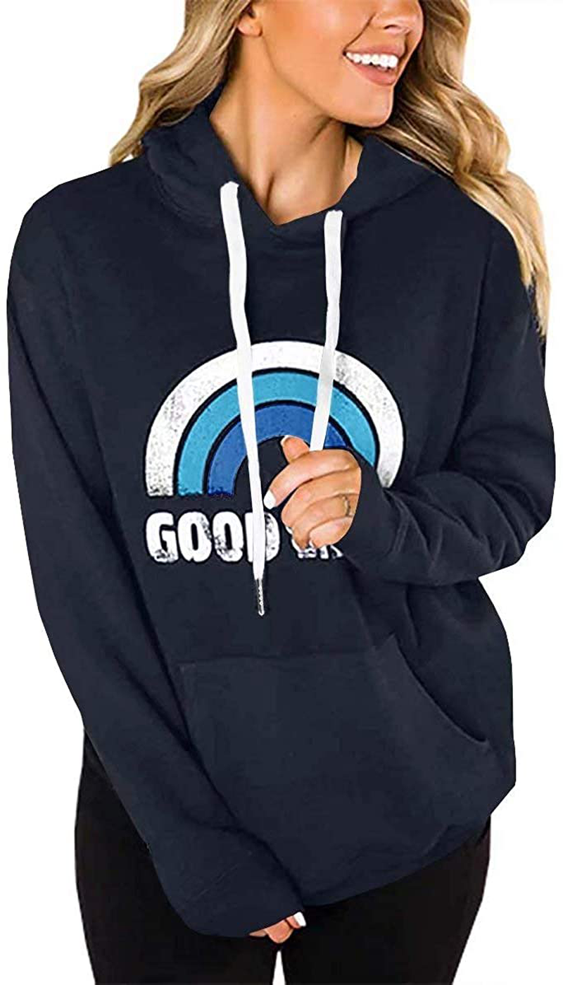 LACOZY Women'S Hoodies Long Sleeve Shirt Casual Graphic Tee Shirt Fall Clothes for Women Tops Blouse Apparel & Accessories > Clothing > Activewear Kylie Max