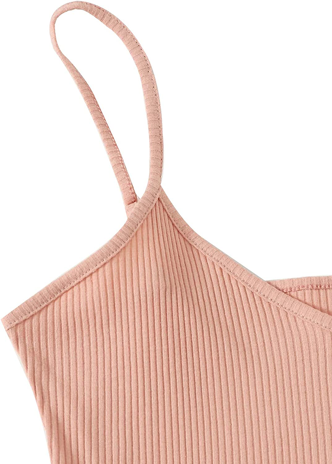 Shein Women'S 2 Pieces Sleeveless V Neck Crop Top Frill Trim Shorts Pajama Sets Apparel & Accessories > Clothing > Sleepwear & Loungewear Kylie Max