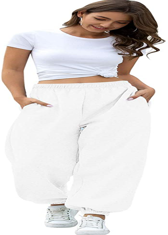 Hesayep Women'S High Waisted Sweatpants Workout Active Joggers Pants Baggy Lounge Bottoms Apparel & Accessories > Clothing > Activewear Kylie Max