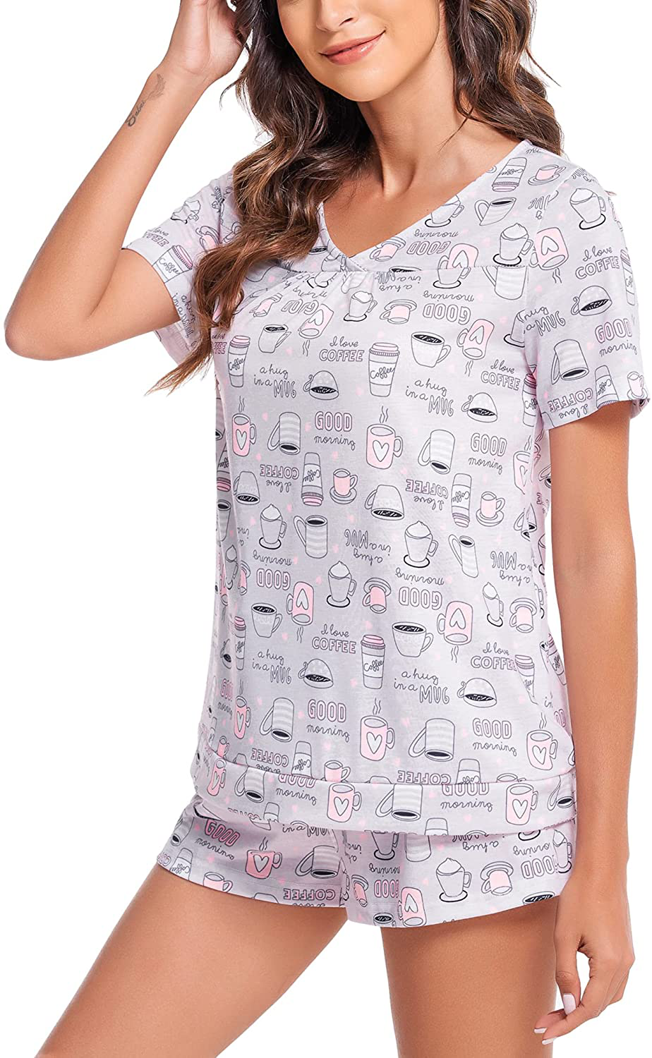 Avidlove Women'S Shorts Pajama Set Short Sleeve Sleepwear Nightwear Pjs S-XXL Apparel & Accessories > Clothing > Sleepwear & Loungewear Kylie Max