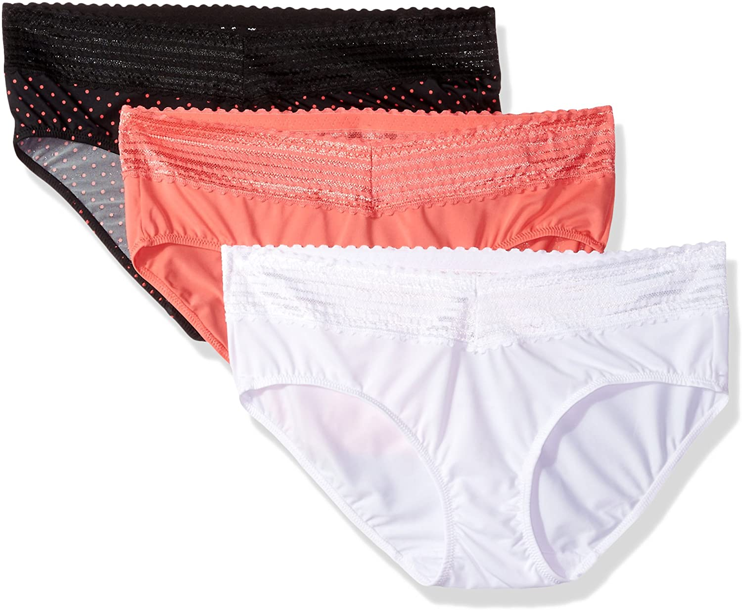 Warner'S Women'S Blissful Benefits No Muffin Top 3 Pack Hipster Panties Apparel & Accessories > Clothing > Underwear & Socks > Underwear Warner's