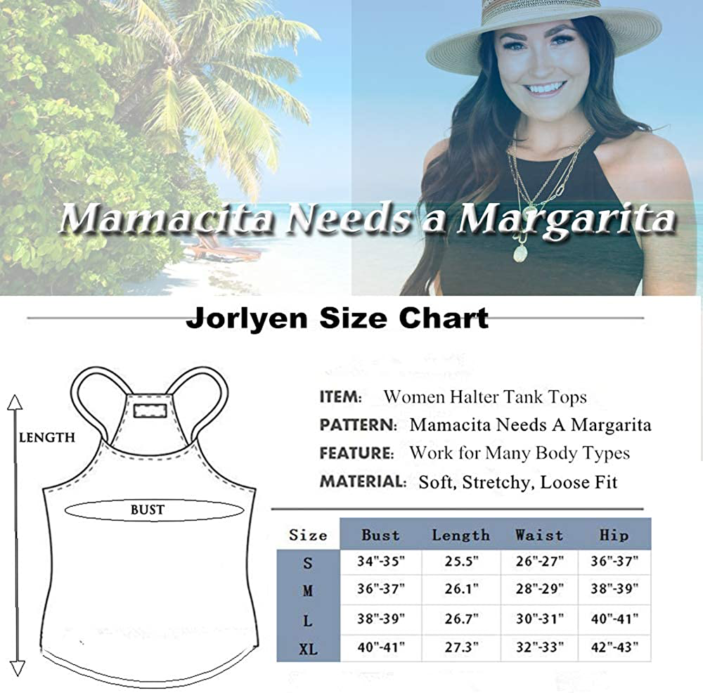 Mamacita Needs a Margarita Women Funny Shirts Workout Tops Graphic Beach Holiday Outfit Tees Apparel & Accessories > Clothing > Activewear Kylie Max