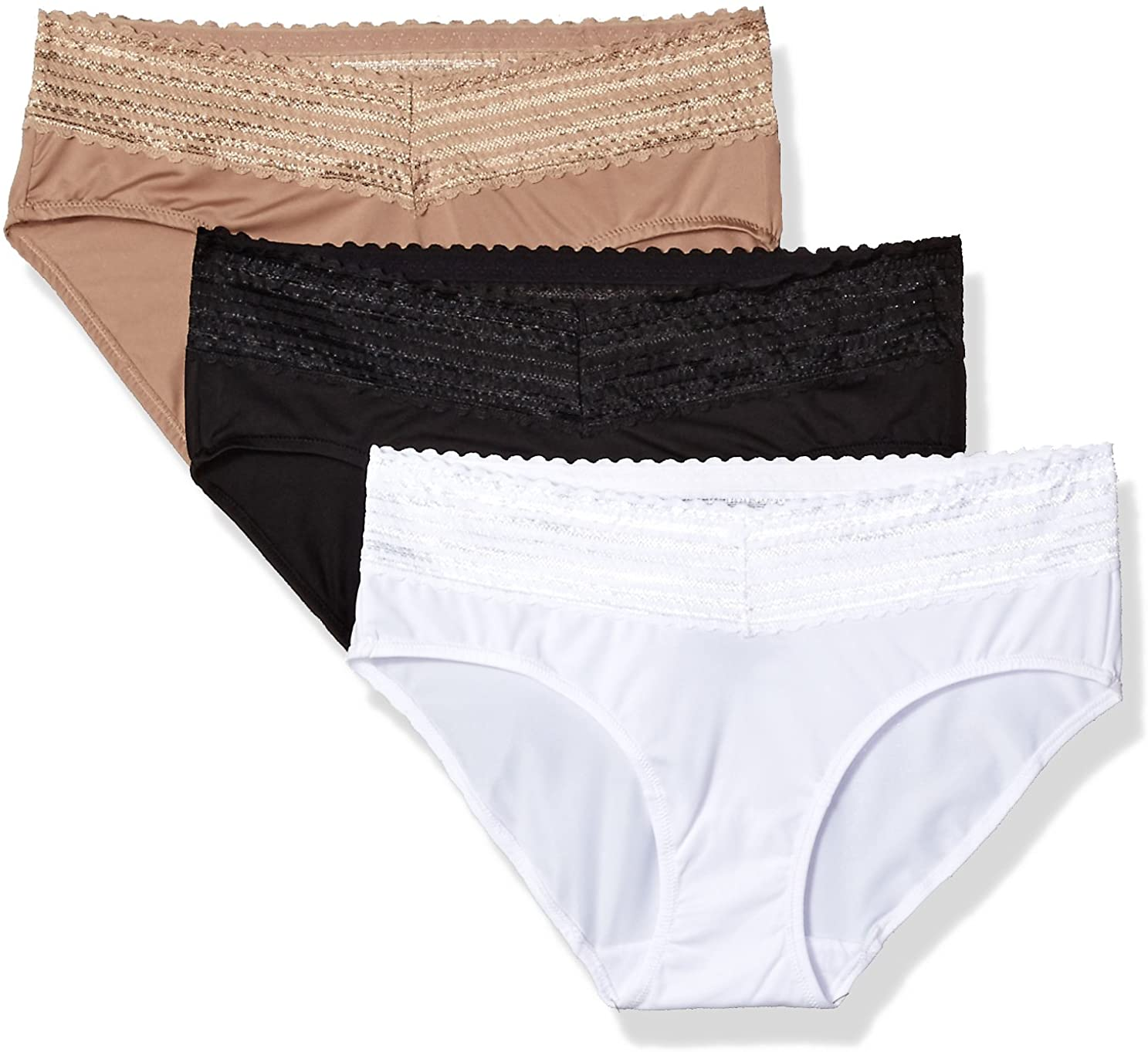 Warner'S Women'S Blissful Benefits No Muffin Top 3 Pack Hipster Panties Apparel & Accessories > Clothing > Underwear & Socks > Underwear Warner's