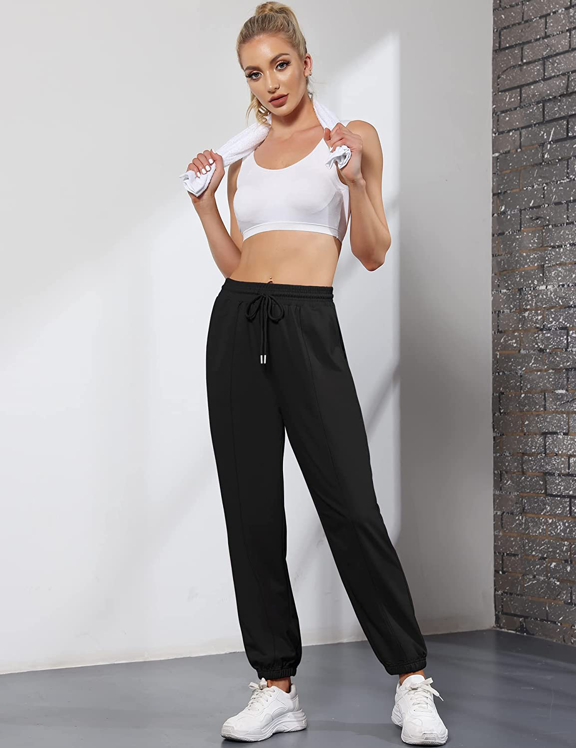 LUYAA Women'S Relaxed Fit Soft Jogger Sweatpant with Pockets for Running Yoga Workout Golf Casual Pajama Pants Apparel & Accessories > Clothing > Activewear Kylie Max