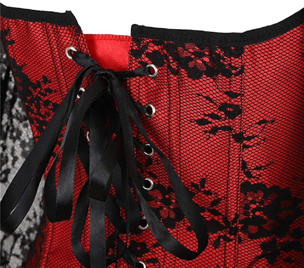 Corsets for Women Overbust Bustier Top Gothic Punk Sexy Shoulder Straps plus Size Apparel & Accessories > Clothing > Underwear & Socks > Lingerie SHYMMUO