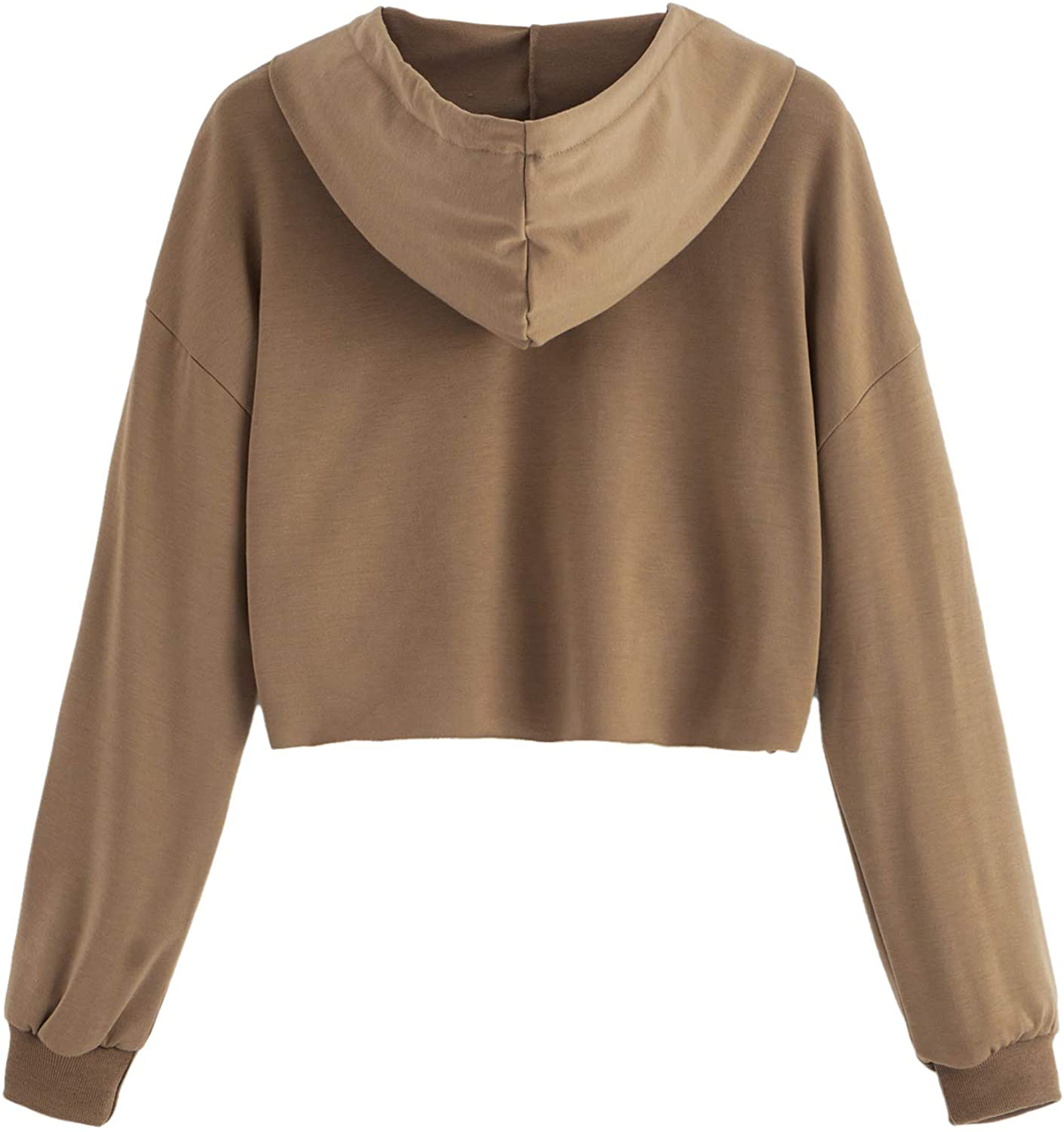 Sweatyrocks Women'S Letter Print Casual Long Sleeve Crop Top Sweatshirt Hoodies Apparel & Accessories > Clothing > Activewear Kylie Max