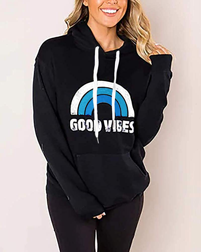 LACOZY Women'S Hoodies Long Sleeve Shirt Casual Graphic Tee Shirt Fall Clothes for Women Tops Blouse Apparel & Accessories > Clothing > Activewear Kylie Max