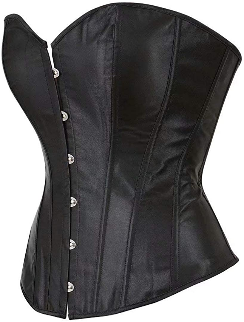 Leather Corsets for Women Bustier Lingerie Top Punk Rock Waist Cincher Basque Halloween Costume Apparel & Accessories > Clothing > Underwear & Socks > Lingerie jutrisujo