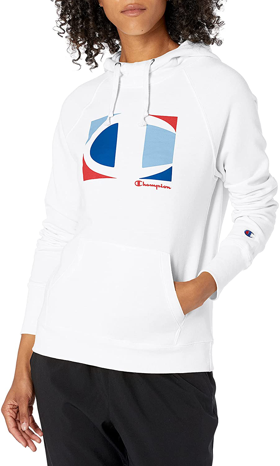 Champion Women'S Powerblend Fleece Hoodie, Big C Graphic Logo Apparel & Accessories > Clothing > Activewear Kylie Max