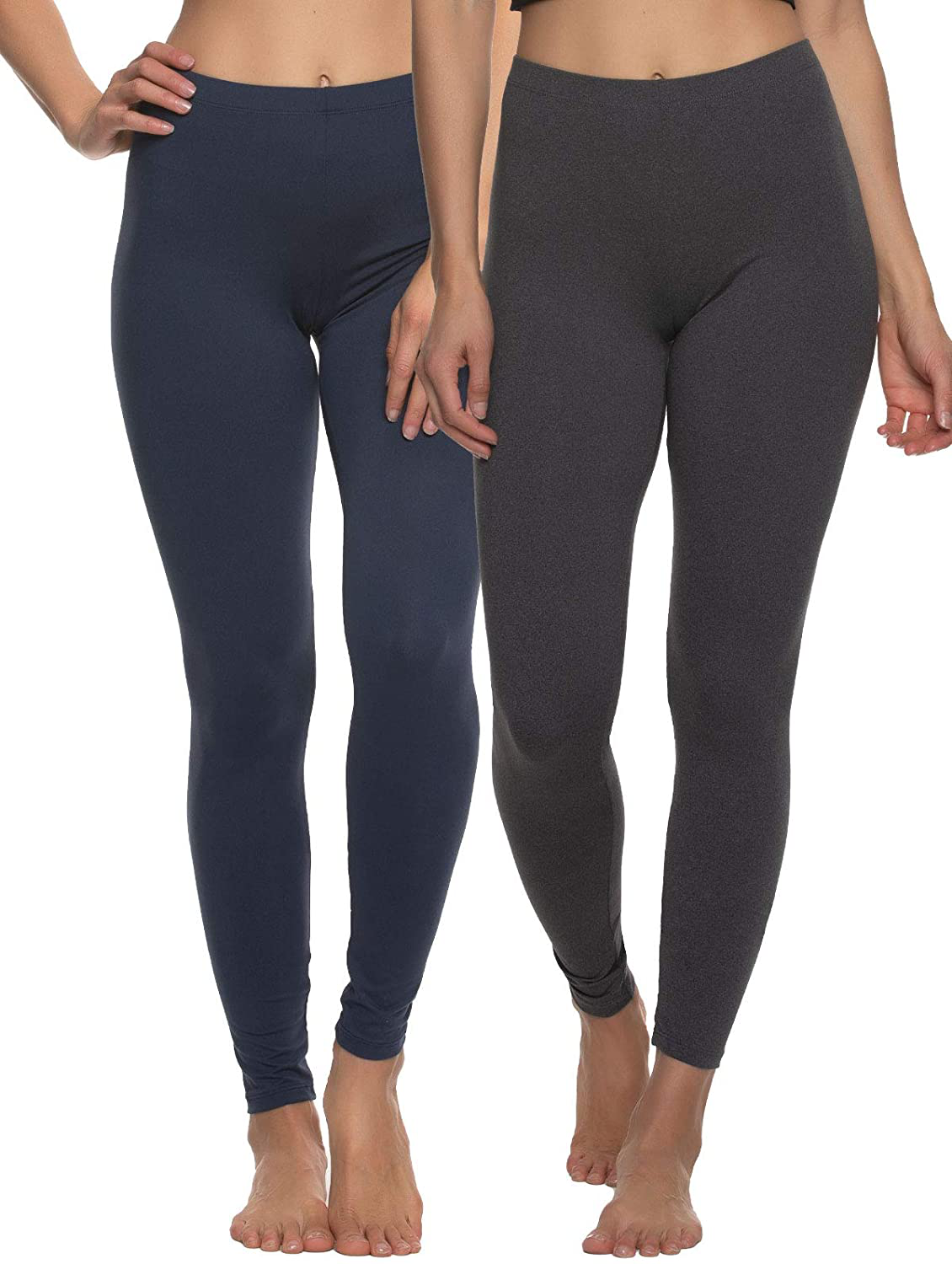 Felina Velvety Super Soft Lightweight Leggings - for Women - Yoga Pants, Workout Clothes Apparel & Accessories > Clothing > Activewear KYLIE MAX Navy Charcoal Medium