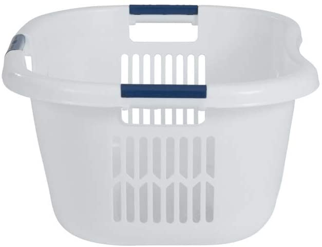 Rubbermaid Laundry Basket, XL Hip-Hugger Basket, 2.1-Bushel, White, Laundry, Storage, Bathroom, Bedroom, Home Closet Clothes Basket Apparel & Accessories > Clothing > Underwear & Socks > Underwear Rubbermaid