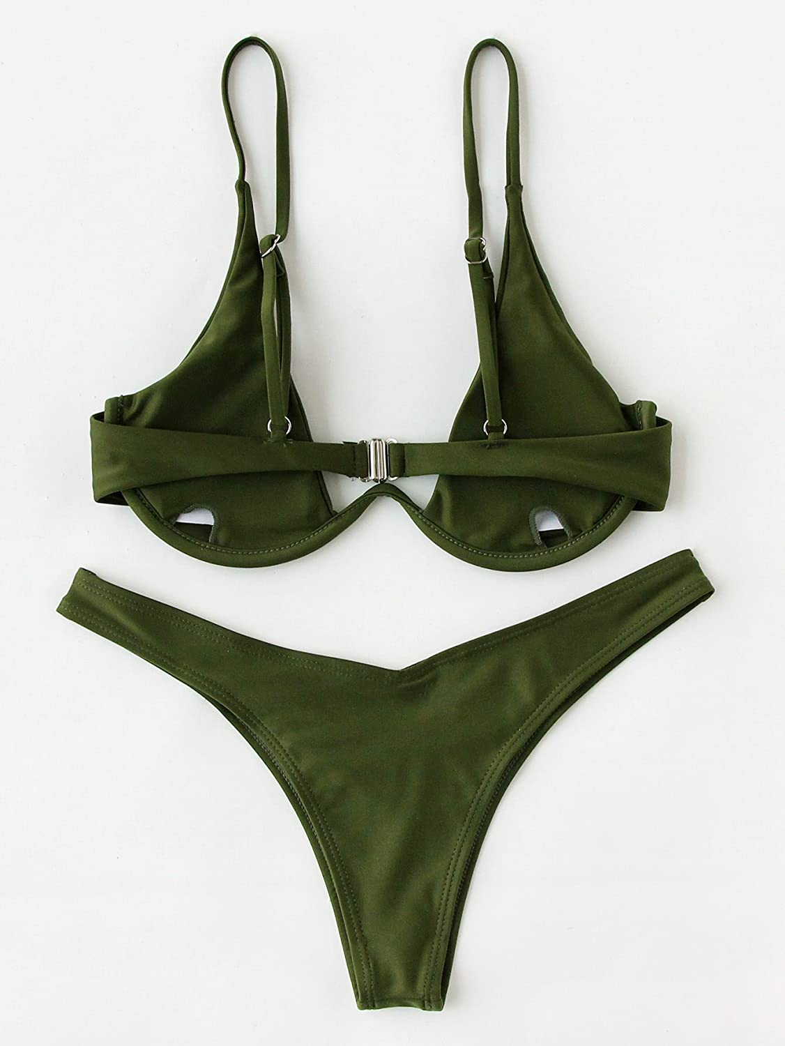 Verdusa Women'S Sexy Triangle Bathing Two Pieces Swimsuit Bikini Set Apparel & Accessories > Clothing > Underwear & Socks > Underwear Verdusa