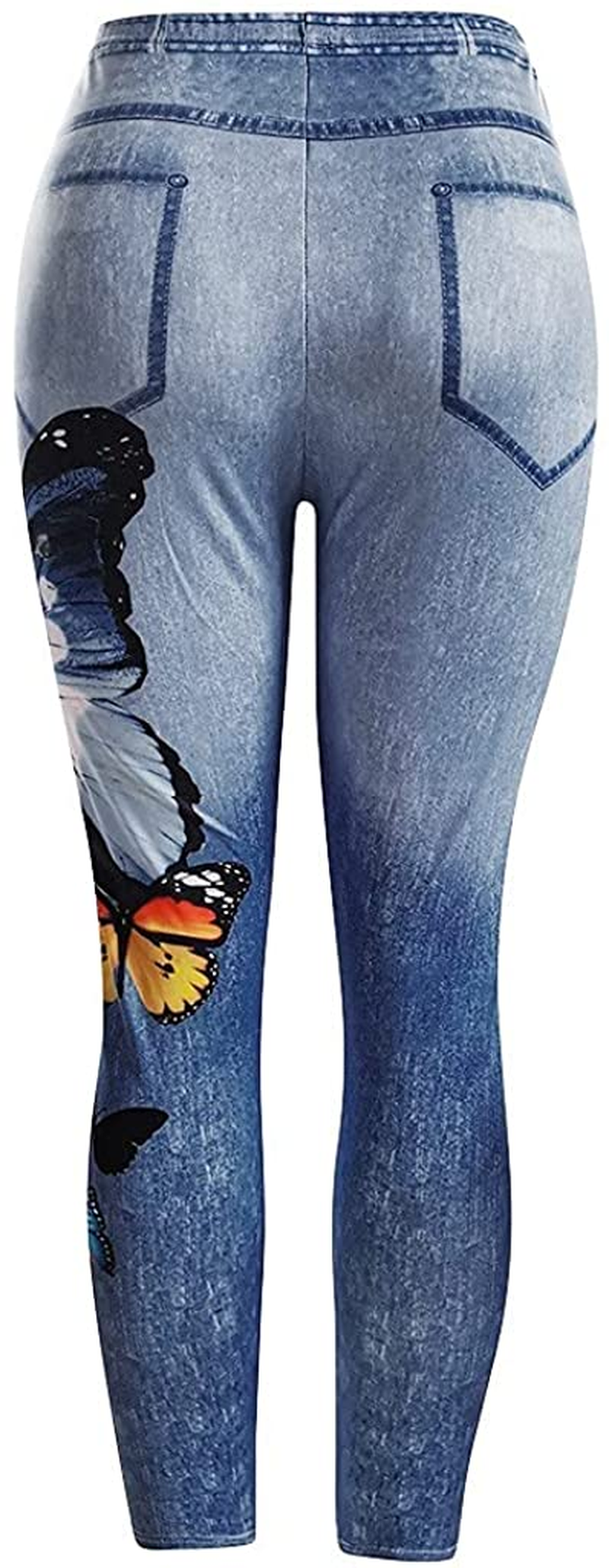 Burband Womens plus Size Stretch Drawstring Stretch Floral Print Jersey Capri Leggings High Rise Skinny Jeans Pants S-5XL Apparel & Accessories > Clothing > Underwear & Socks > Shapewear Burband