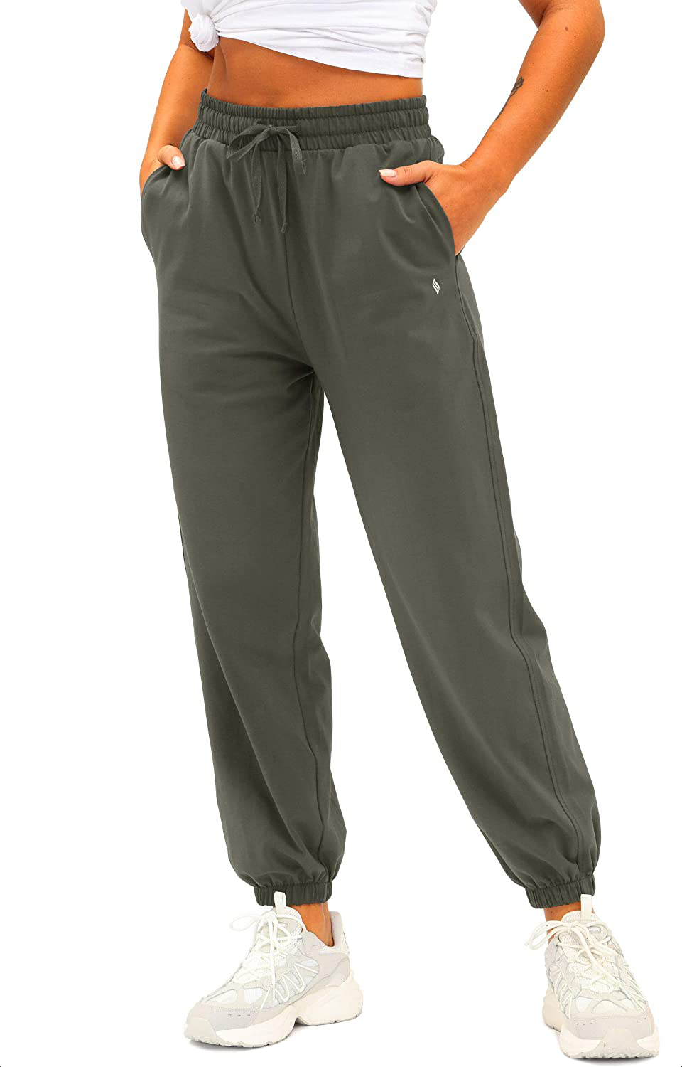 Women'S Cotton Sweatpants High Waisted Pants with Pockets Athletic Fit Joggers for Women Lounge,Jogging Apparel & Accessories > Clothing > Activewear Kylie Max
