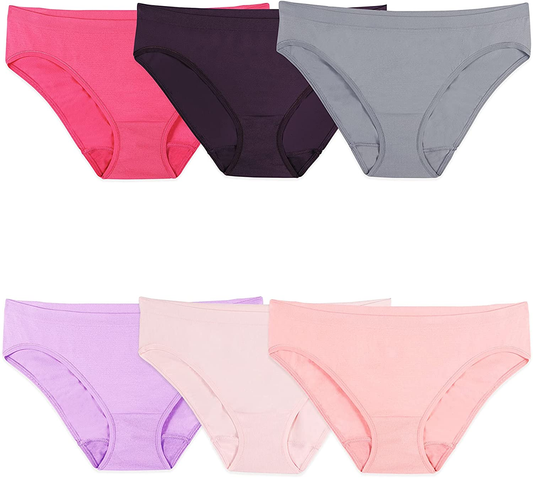 Fruit of the Loom Women'S Seamless Underwear (Regular & plus Size) Apparel & Accessories > Clothing > Underwear & Socks > Underwear Fruit of the Loom Bikini - 6 Pack - Assorted Colors Regular 7