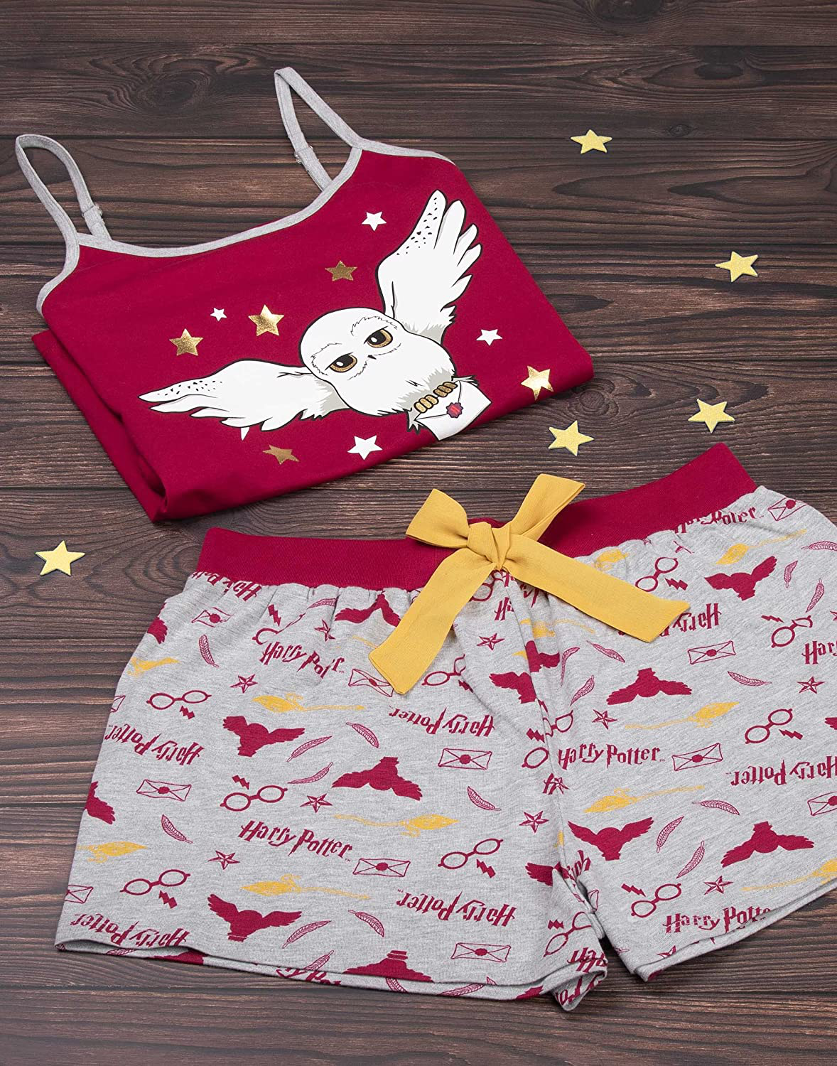 Harry Potter Pyjamas Womens Adults Hedwig Vest & Shorts Loungewear Apparel & Accessories > Clothing > Sleepwear & Loungewear > Pajamas Harry Potter