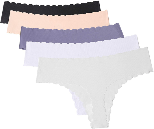 Wetopkim Women Seamless Thongs Panties Cotton Breathable Stretch T-back Color Briefs Underwear Apparel & Accessories > Clothing > Underwear & Socks > Underwear Wetopkim Multicolored-p Medium