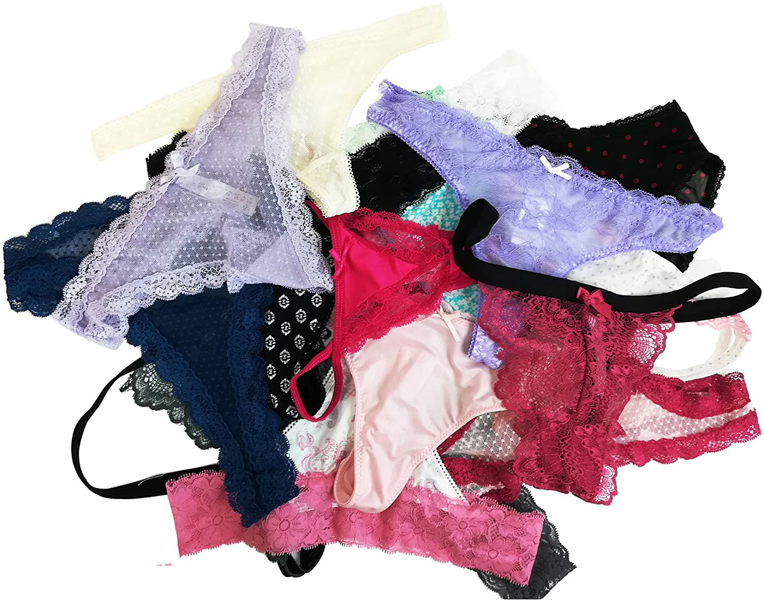 Jooniyaa Women Variety of Underwear Pack T-Back Thong G-String Panties Apparel & Accessories > Clothing > Underwear & Socks > Underwear jooniyaa