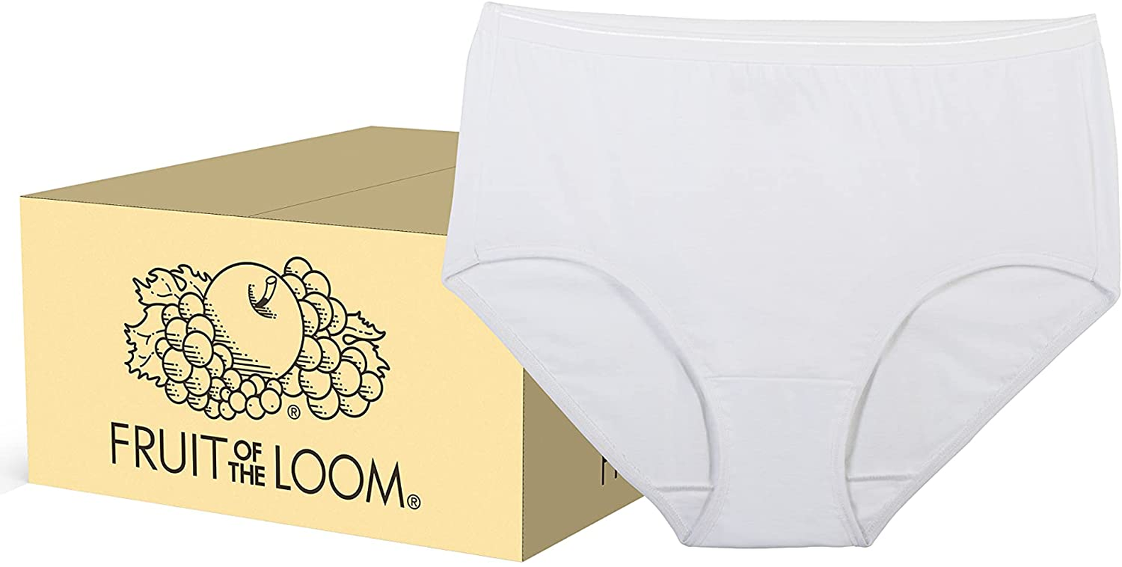 Fruit of the Loom Women'S Eversoft Cotton Brief Underwear (Regular & plus Size) Apparel & Accessories > Clothing > Underwear & Socks > Underwear Fruit of the Loom