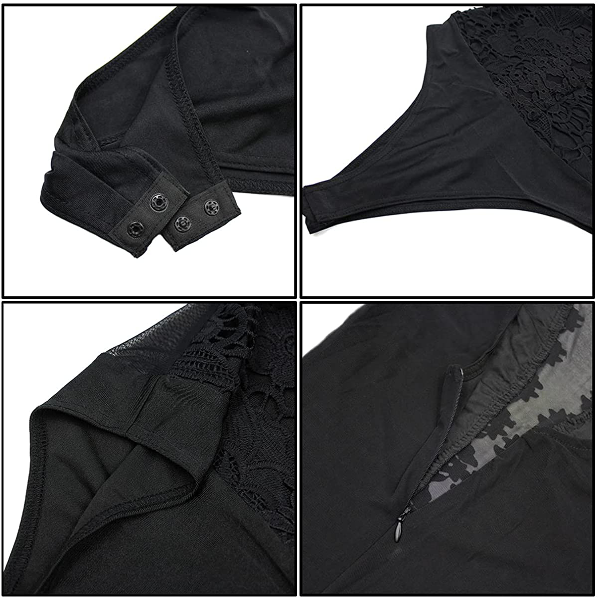 RARITYUS Women One Piece Sexy Lace Swimsuit Short Scoop Neck Jumpsuit Bodysuit See Through Mesh Teddies Apparel & Accessories > Clothing > Underwear & Socks > Lingerie RARITYUS