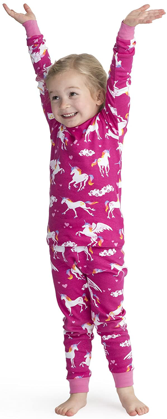 Hatley Girls' Organic Cotton Long Sleeve Printed Pajama Sets Apparel & Accessories > Clothing > Sleepwear & Loungewear > Pajamas Kylie Max