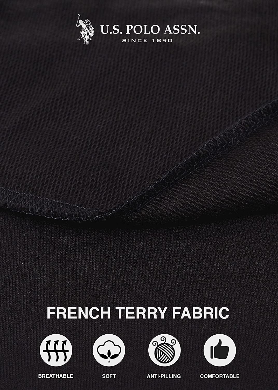 U.S. Polo Assn. Essentials Womens Sweatpants with Pockets - French Terry Jogger Sweats Apparel & Accessories > Clothing > Underwear & Socks > Underwear U.S. Polo Assn.