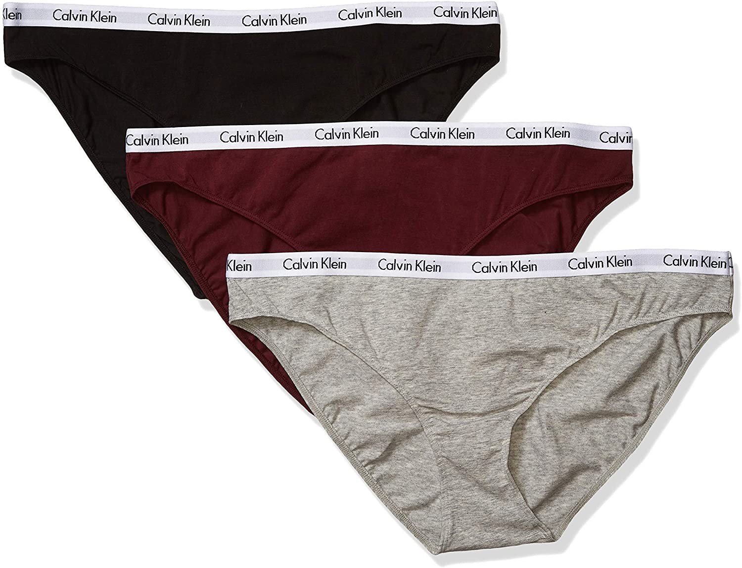 Calvin Klein Women'S Carousel Logo Cotton Bikini Panty Apparel & Accessories > Clothing > Underwear & Socks > Underwear Calvin Klein Black/Grey Heather/Phoebe 3 Large