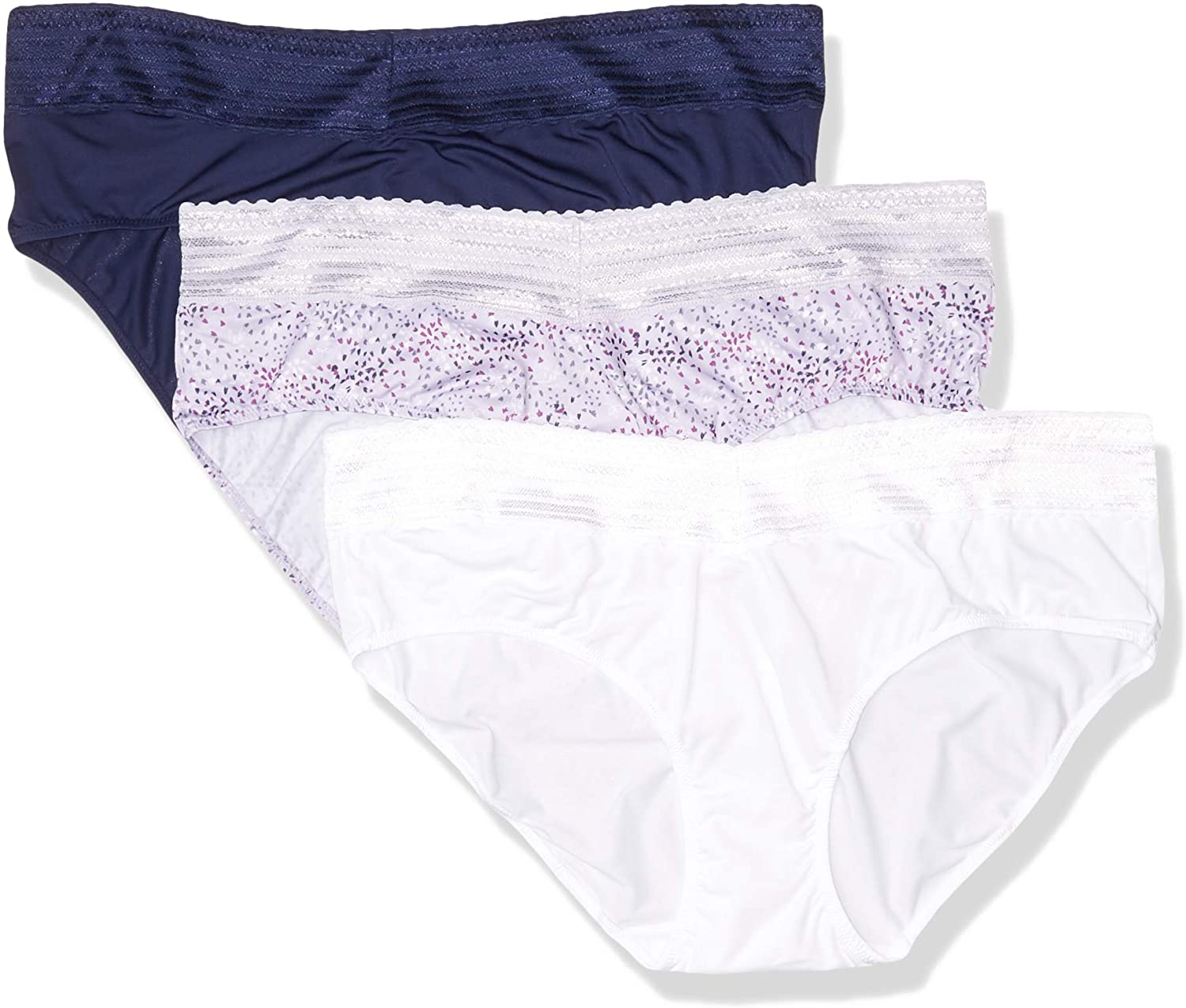 Warner'S Women'S Blissful Benefits No Muffin Top 3 Pack Hipster Panties Apparel & Accessories > Clothing > Underwear & Socks > Underwear Warner's
