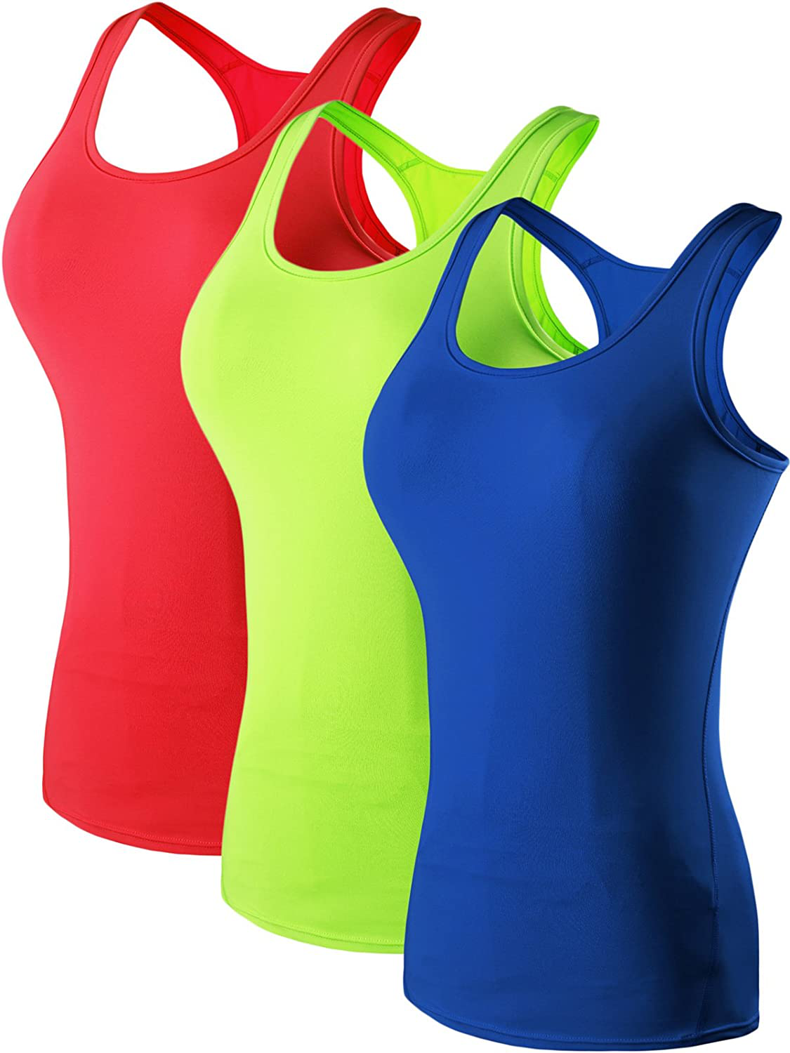 Neleus Women'S 3 Pack Compression Base Layer Dry Fit Tank Top Apparel & Accessories > Clothing > Activewear Kylie Max