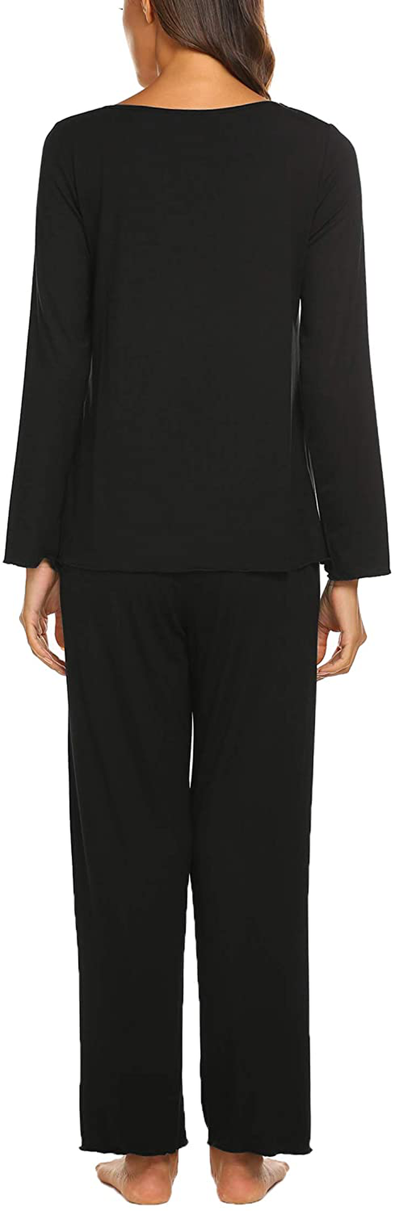 Ekouaer Women'S Pajama Set Long Sleeve Sleepwear Soft Loungewear Sets Pajamas Top and Pants Pjs S-XXL Apparel & Accessories > Clothing > Sleepwear & Loungewear > Pajamas Kylie Max