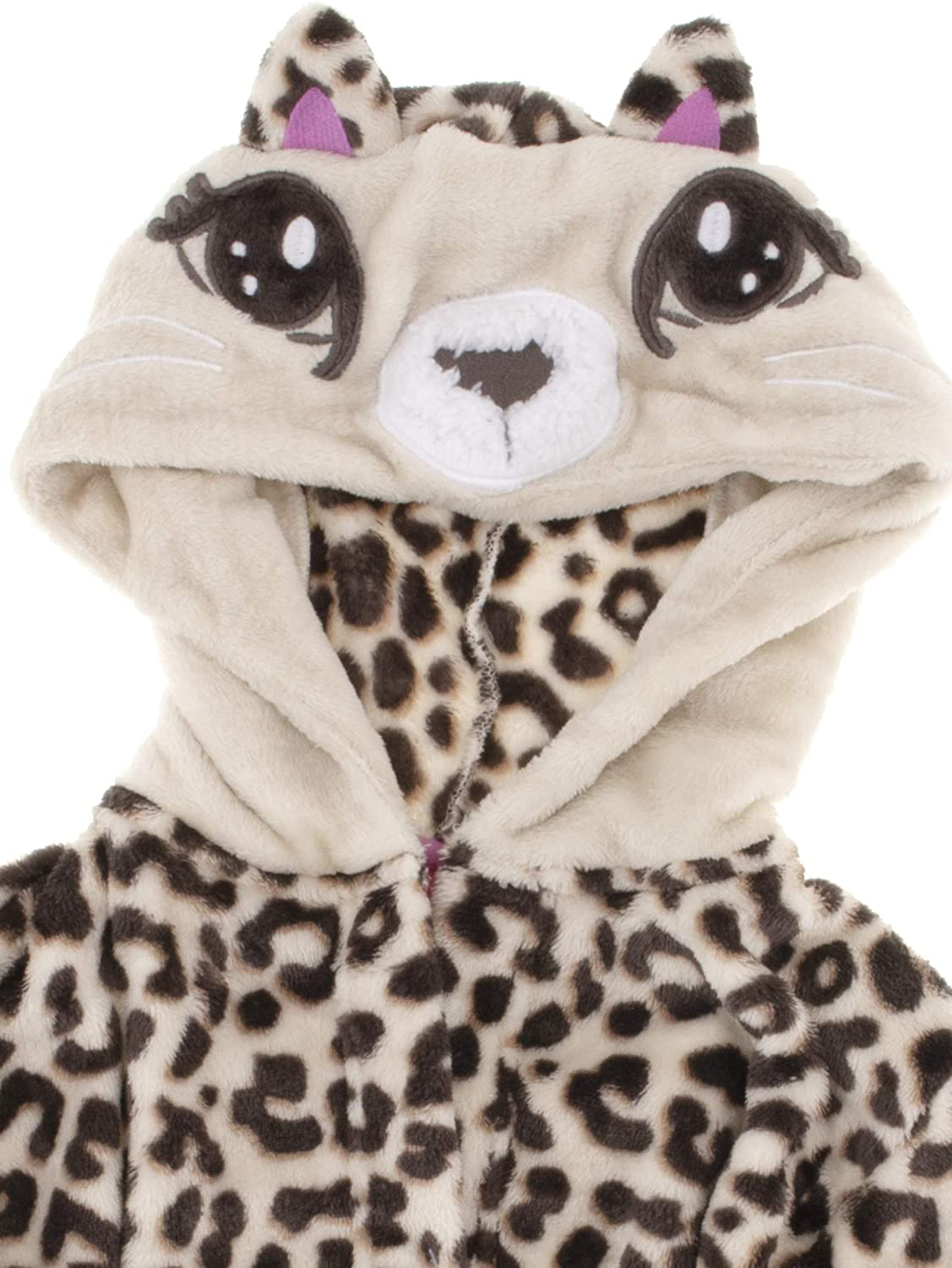 Girls Cheetah Leopard Robe Bathrobe Pajamas Apparel & Accessories > Clothing > Sleepwear & Loungewear > Robes Kylie Max