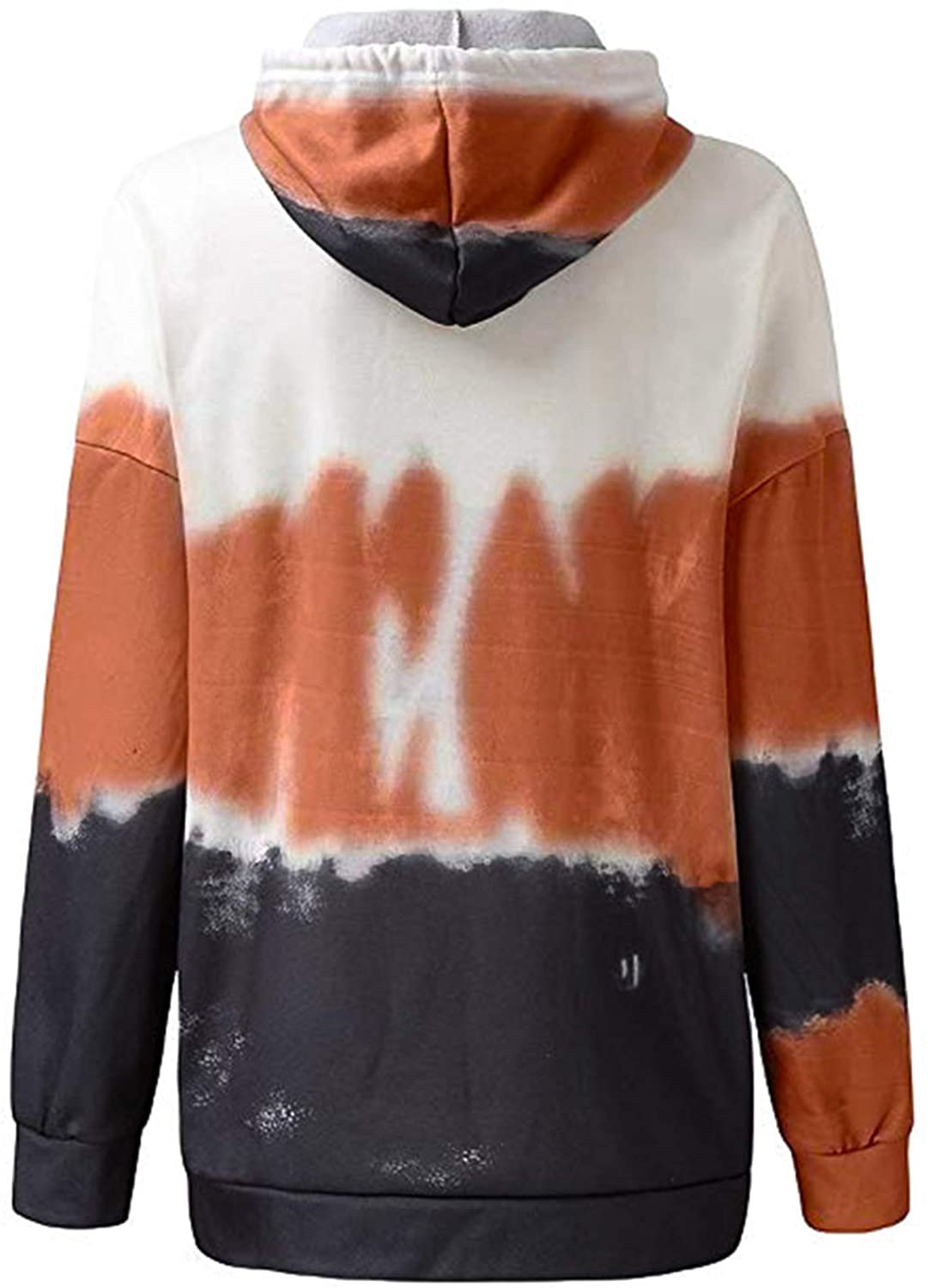Eytino Women Hoodies Tops Tie Dye Printed Long Sleeve Drawstring Pullover Sweatshirts with Pocket(S-Xxl) Apparel & Accessories > Clothing > Activewear Kylie Max
