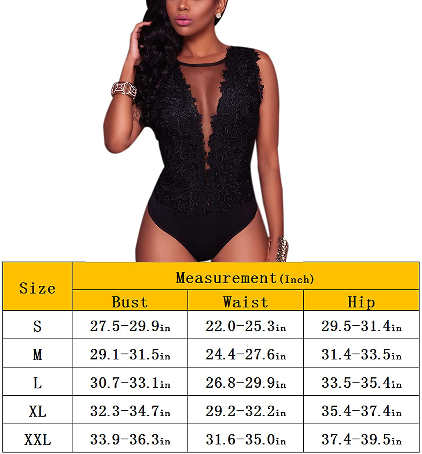 RARITYUS Women One Piece Sexy Lace Swimsuit Short Scoop Neck Jumpsuit Bodysuit See Through Mesh Teddies Apparel & Accessories > Clothing > Underwear & Socks > Lingerie RARITYUS