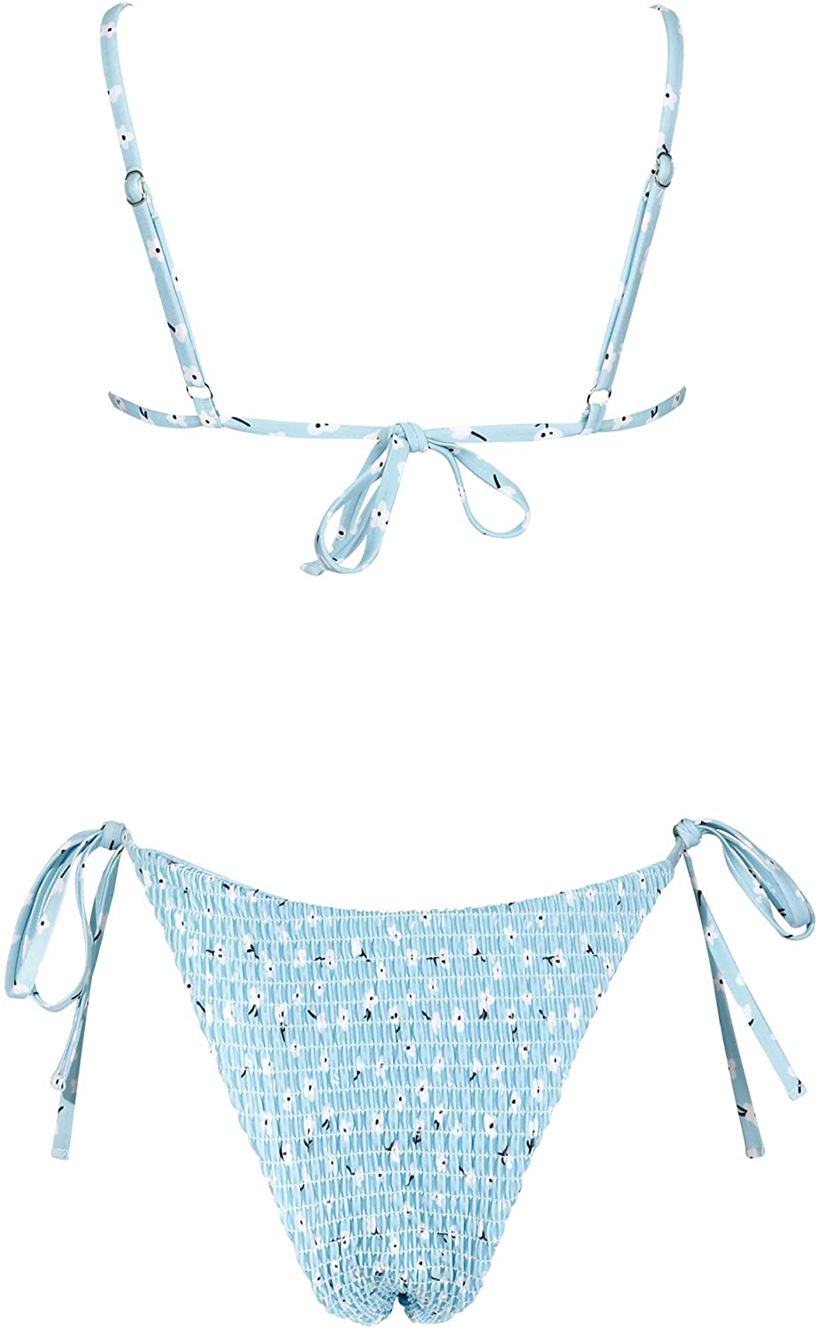 MOSHENGQI Women Sexy Brazilian Bikini 2 Piece Spaghetti Strap Top Thong Swimsuit Bathing Suit Apparel & Accessories > Clothing > Swimwear MOSHENGQI