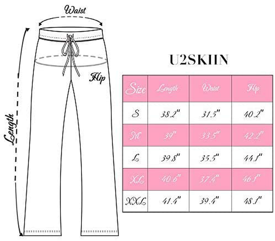 U2SKIIN Womens Cotton Pajama Pants, Comfortable Pajama Pants for Lounge Soft Lightweight Sleep Pj Bottoms for Women Apparel & Accessories > Clothing > Sleepwear & Loungewear > Pajamas Kylie Max