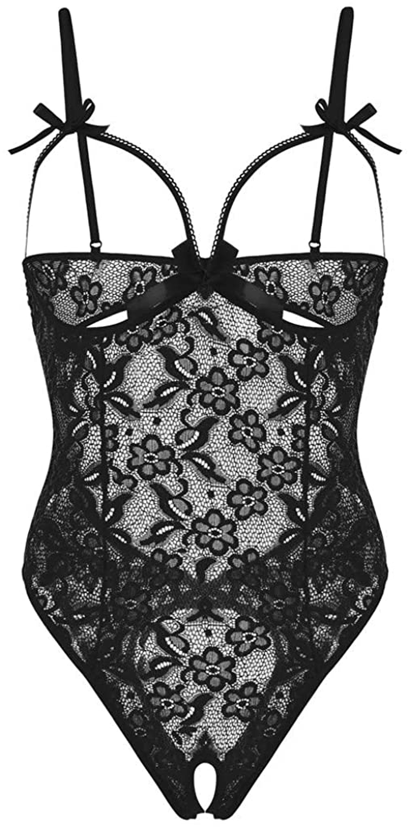 MOOKO Lingerie for Women Plus Size Lace Lingerie Sets Chemise Sleepwear Sexy Babydoll Mini Teddy Bodysuit Nightgown Apparel & Accessories > Clothing > Underwear & Socks > Lingerie MOOKO G-black 3X-Large