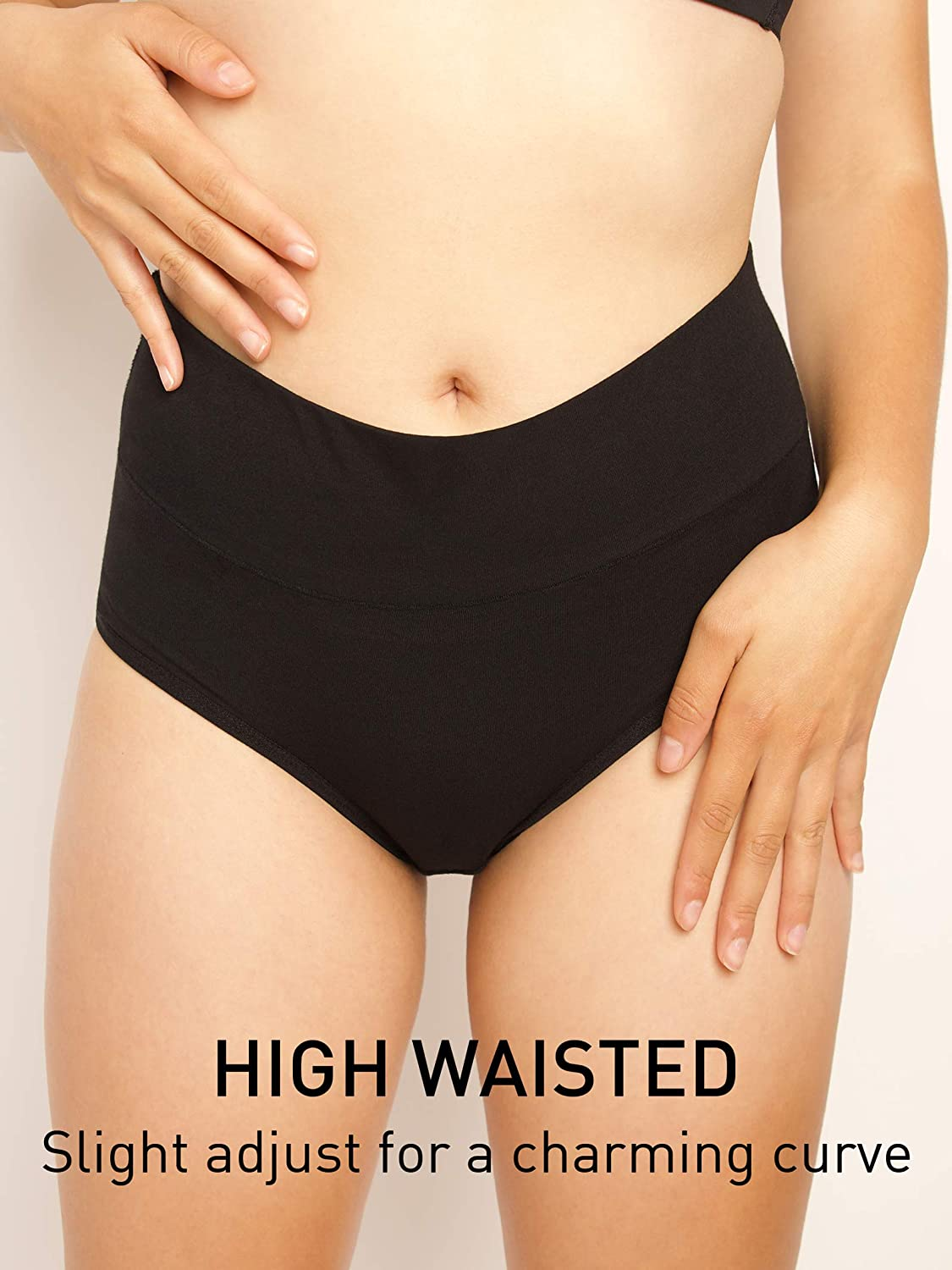 INNERSY Womens High Waisted Underwear Cotton Panties Regular & plus Size 5-Pack Apparel & Accessories > Clothing > Underwear & Socks > Underwear INNERSY