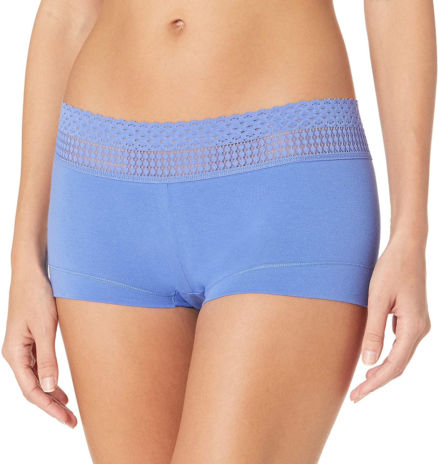 Maidenform Women'S Dream Cotton with Lace Boyshort Apparel & Accessories > Clothing > Underwear & Socks > Underwear Maidenform Deep Forte Blue 6