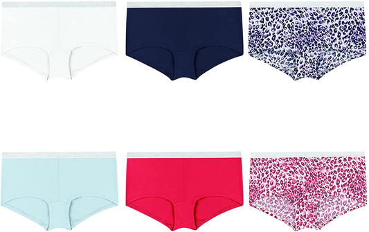 Hanes Women'S Cool Comfort Sporty Microfiber Boyshort Underwear, 6 Pack Apparel & Accessories > Clothing > Underwear & Socks > Underwear Hanes 6 Pack - Assorted Boyshort 5