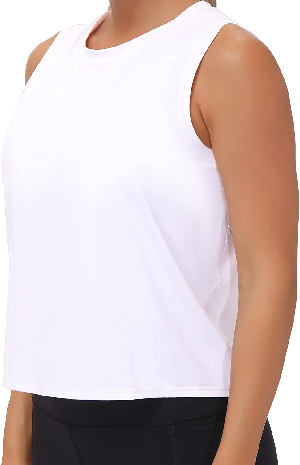 Ice Silk Workout Tops for Women Quick Dry Muscle Gym Running Shirts Sleeveless Flowy Yoga Tank Tops Apparel & Accessories > Clothing > Activewear Kylie Max
