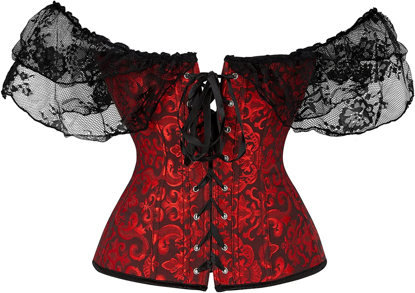 Corset Top for Women Sexy Strappy Bustier Faux Leather Overbust Waist Cincher Lace up Shapewear Top Summer Outwear Top Apparel & Accessories > Clothing > Underwear & Socks > Lingerie DCD