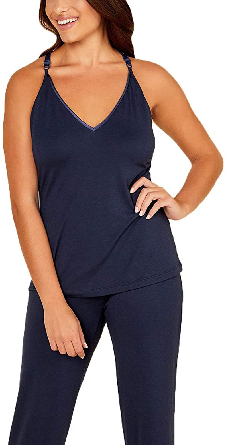 Cosabella Women'S Bella Curvy Racerback Cami Robe & Pant Pajama Set, Deep Ruby/Deep Ruby, Petite Apparel & Accessories > Clothing > Sleepwear & Loungewear Kylie Max