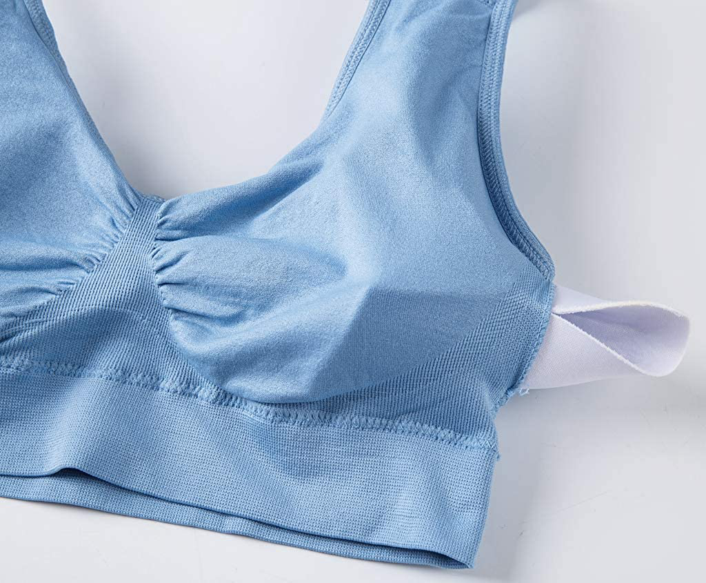 Vermilion Bird Women'S 3 Pack Seamless Comfortable Sports Bra with Removable Pads Apparel & Accessories > Clothing > Underwear & Socks > Bras Kylie Max