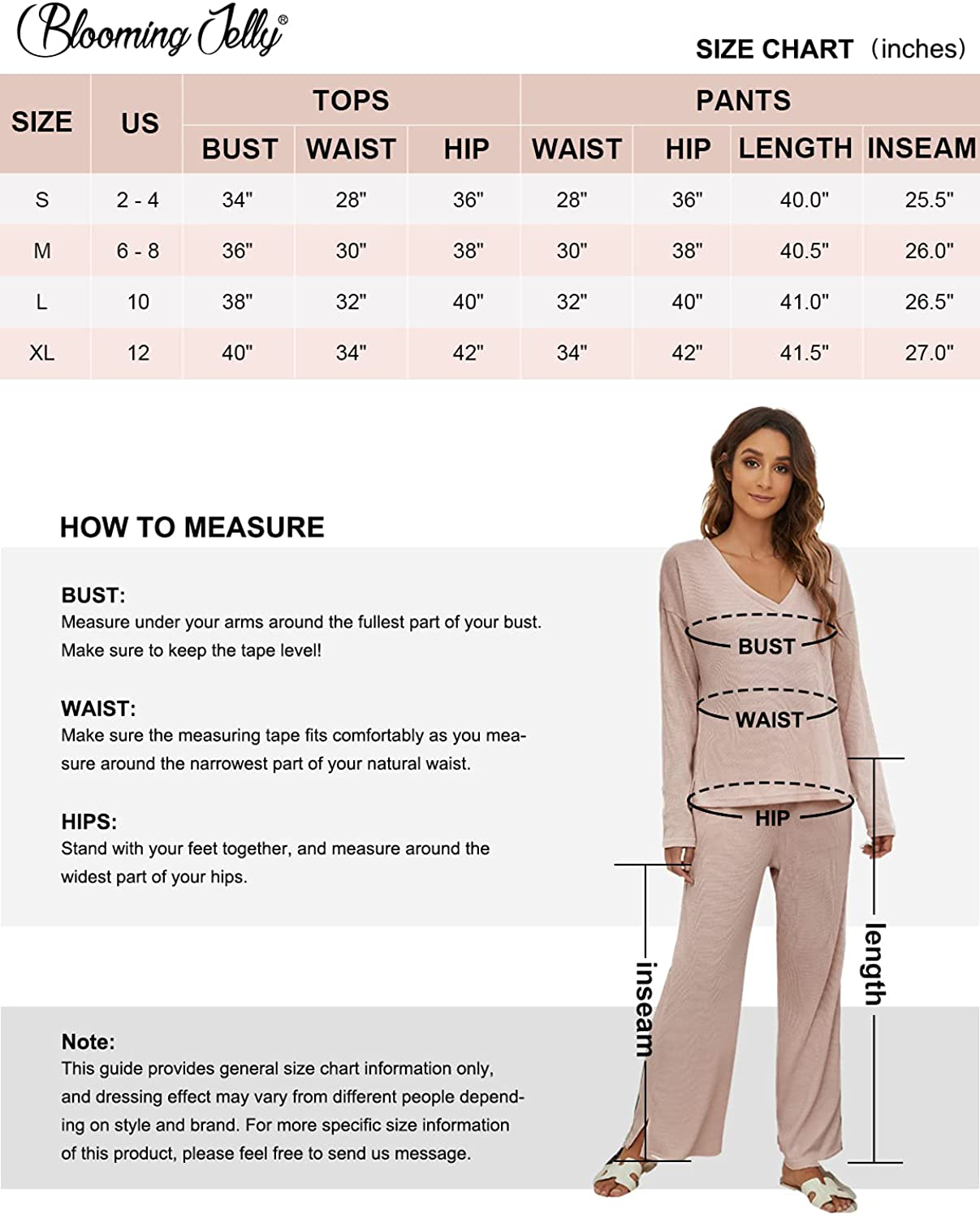Blooming Jelly Womens Waffle Lounge Set Long Sleeve Shirt with Pockets Palazzo Pants Two Piece Outfits Apparel & Accessories > Clothing > Sleepwear & Loungewear > Pajamas Blooming Jelly