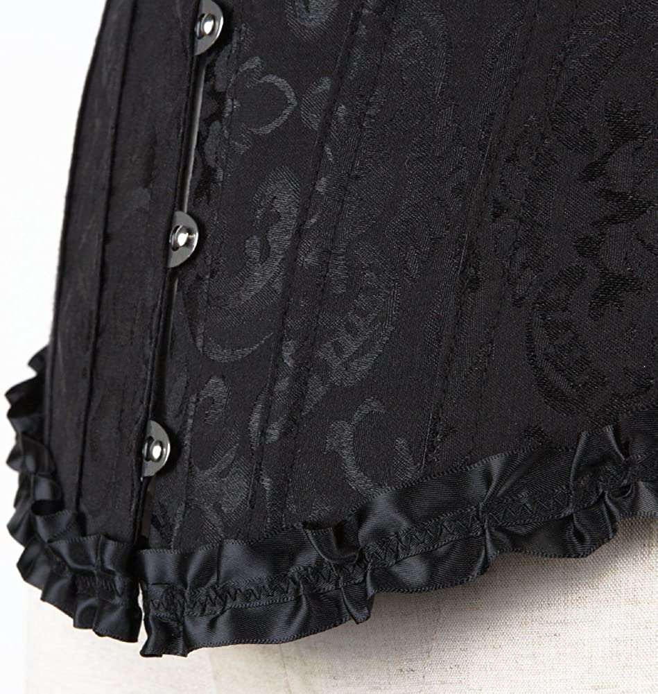 Women Lace up Back Sexy Floral Corset for Women Lingerie Bustier Top plus Size Apparel & Accessories > Clothing > Underwear & Socks > Lingerie Zhitunemi