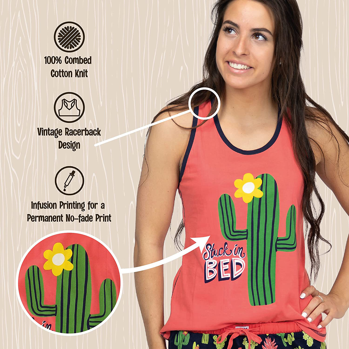 Lazy One Tank and Shorts Pajama Separates, Cute Summer Pajamas for Women, Mix-And-Match, Vintage Styling, Separates Apparel & Accessories > Clothing > Sleepwear & Loungewear > Pajamas Kylie Max